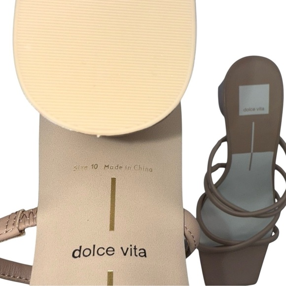 DOLCE VITA Women's Patsi Block Heel Sandal Women’s Size 10 M - Cafe Leather NWOB - Picture 8 of 10